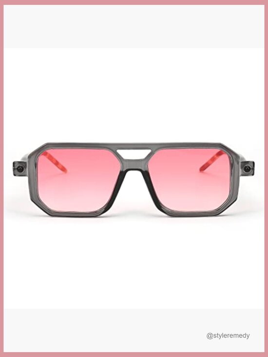 Vintage Square 70s Aviator Sunglasses Retro Frame UV400 Protection main image 3